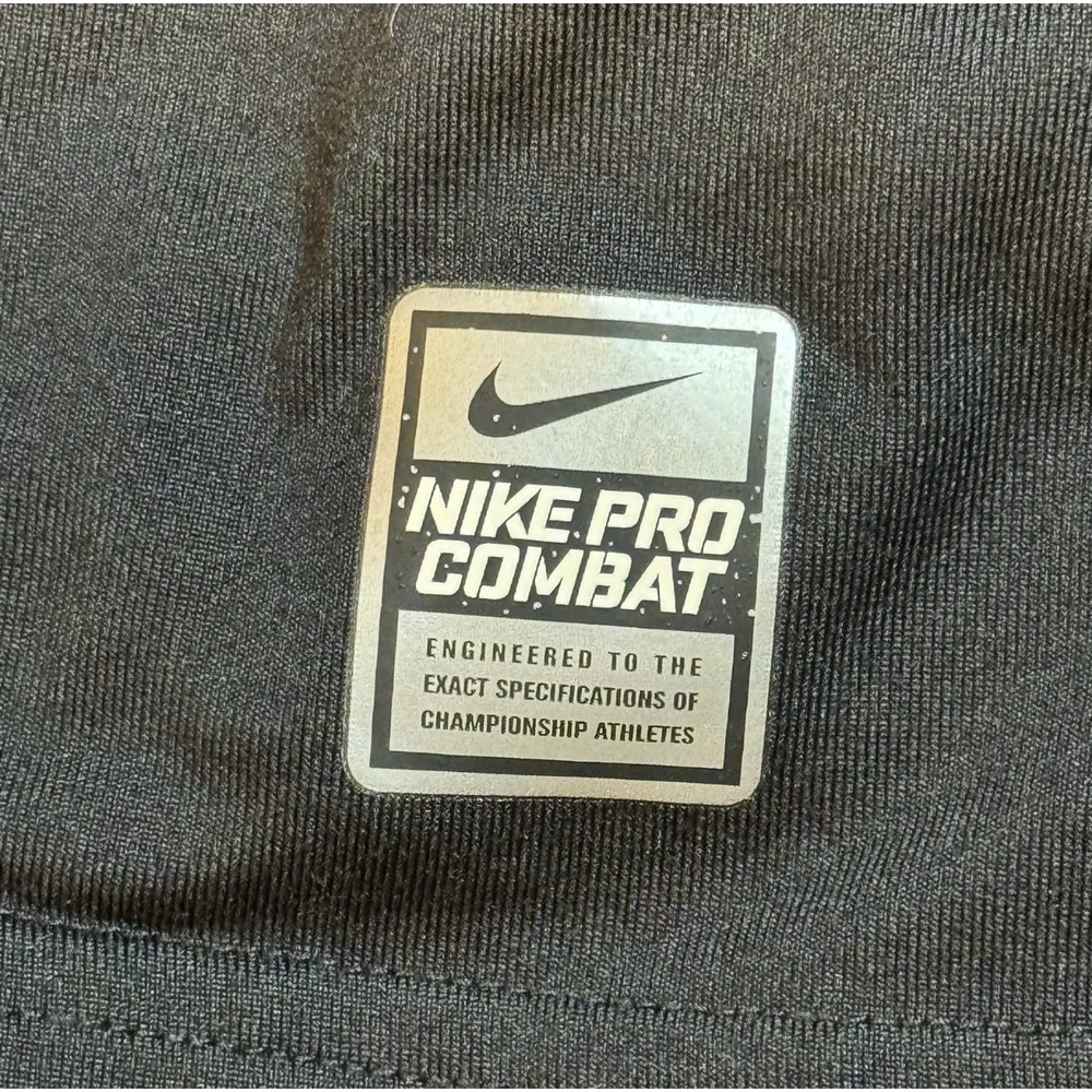 Nike Pro Combat Hyperwarm Fitted Mock Neck Swoosh Logo Thermal T Shirt Men's L - Picture 5 of 10